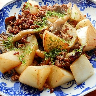 焼肉のタレ❤大根と合い挽き肉の炒め物♪（ニンニク）